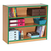 Value Coloured Edge Open Wooden Bookcase - 2 Adj Shelves - H75cm Coloured Edge Open Wooden Bookcase - 2 Adj Shelves - W90 x D32 x H75cm| Book Display | www.ee-supplies.co.uk