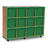 Value Coloured Edge 12 Jumbo Tray Storage Unit  - W135 x D45 x H106cm Coloured Edge Tray Storage  | 12 Jumbo Tray Store | www.ee-supplies.co.uk