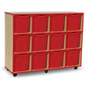 Value Coloured Edge 12 Jumbo Tray Storage Unit  - W135 x D45 x H106cm Coloured Edge Tray Storage  | 12 Jumbo Tray Store | www.ee-supplies.co.uk