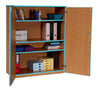Coloured Edge Wooden Cupboard + 1 Fixed & 2 Adj Shelves - W102 x D47 x H126cm Coloured Edge Wooden Cupboard + 1 Fixed & 2 Adj Shelves - W102 x D47 x H126cm | School Cupboard Storage | www.ee-supplies.co.uk