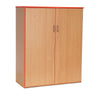 Coloured Edge Wooden Cupboard + 1 Fixed & 2 Adj Shelves - W102 x D47 x H126cm Coloured Edge Wooden Cupboard + 1 Fixed & 2 Adj Shelves - W102 x D47 x H126cm | School Cupboard Storage | www.ee-supplies.co.uk