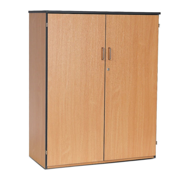 Coloured Edge Wooden Cupboard + 1 Fixed & 2 Adj Shelves - W102 x D47 x H126cm