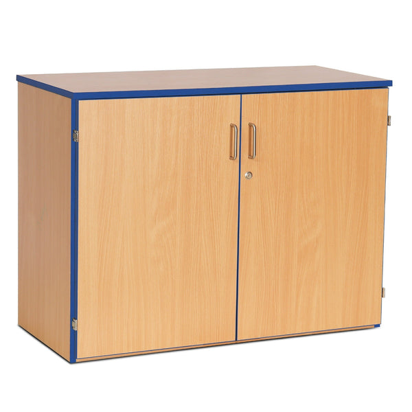 Value Coloured Edge Wooden Cupboard + 2 Adjustable Shelves - W102 x D47 x H76cm