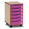 Coloured Edge Wooden Mobile Tray Storage - 6 Tray Unit - W36 x D45 x H61cm Coloured Edge Wooden Tray Storage - 6 Tray Unit - W36 x D45 x H61cm | 6 Tray Store | www.ee-supplies.co.uk