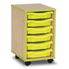 Coloured Edge Wooden Mobile Tray Storage - 6 Tray Unit - W36 x D45 x H61cm Coloured Edge Wooden Tray Storage - 6 Tray Unit - W36 x D45 x H61cm | 6 Tray Store | www.ee-supplies.co.uk