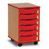 Value Coloured Edge 6 Tray Storage Unit - W36 x D45 x H61cm Coloured Edge Wooden Tray Storage - 6 Tray Unit - W36 x D45 x H61cm | 6 Tray Store | www.ee-supplies.co.uk