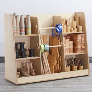 Loose Parts Free Standing Shelving - Maple Complete Loose Parts Panacea (100+items) |  www.ee-supplies.co.uk