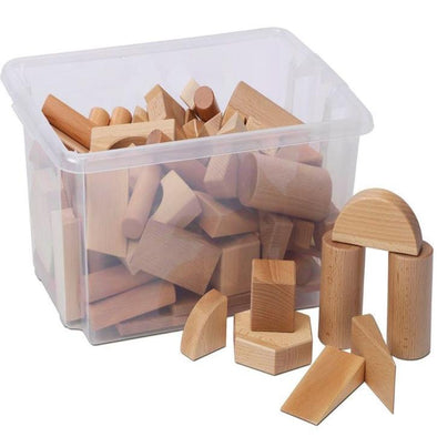 Playscapes Wooden Block Construction Tub Set 3 - Educational Equipment Supplies