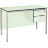 Crush Bent Teachers Desk - PU Edge - 2 Drawer Pedestal - Educational Equipment Supplies