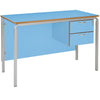 Crushed Bent Teachers Desk - MDF Edge - 2 Drawer Pedestal - Educational Equipment Supplies