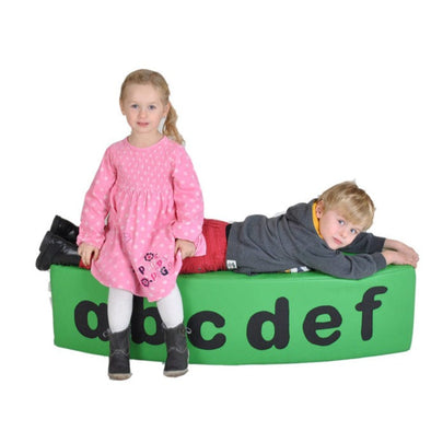 Curved Long Alphabet & Number Soft Play Bench First-play Building Blocks | Soft play | www.ee-supplies.co.uk