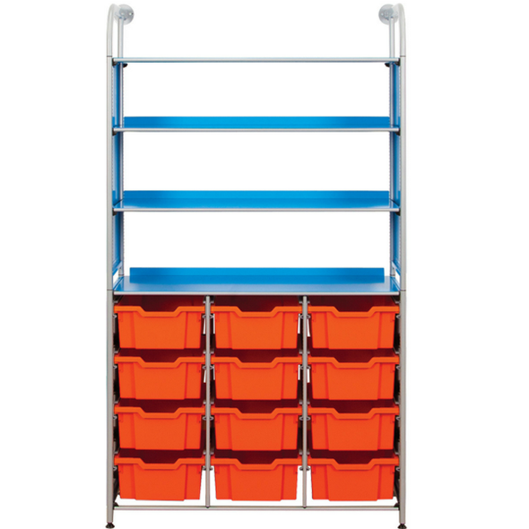 Gratnells Callero® Resources Combo Unit With 12 Shallow Trays - Educational Equipment Supplies