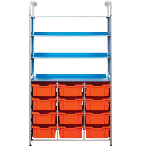 Callero® Gratnells Resources Combo Unit With 12 Shallow Trays
