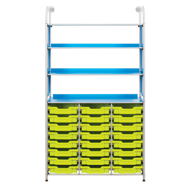 Callero® Gratnells Resources Combo Unit With 24 Shallow Trays