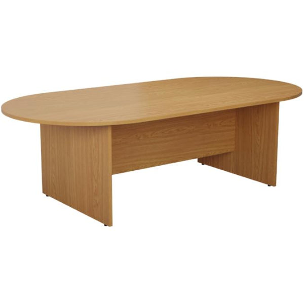 D End Meeting Table - Oak