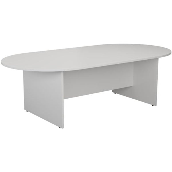 D End Meeting Table - White