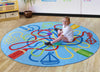 Decorative™ Colour Tubes Classroom Carpet - D2000mm Decorative™ Colour Tubes Carpet | Floor play Carpets & Rugs | www.ee-supplies.co.uk