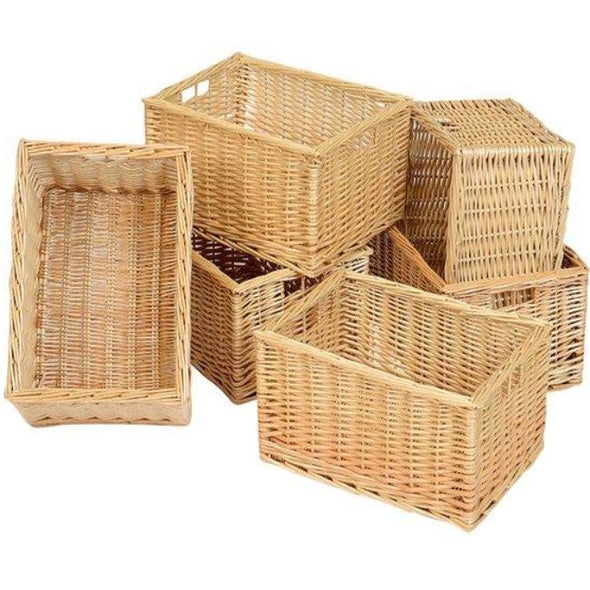 Deep Wicker Baskets x 6 - Educational Equipment Supplies