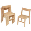 Devon Wooden Stacking Chairs x 4 - H31cm - Educational Equipment Supplies