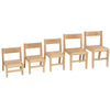 Devon Wooden Stacking Chairs x 4 - H26cm - Educational Equipment Supplies