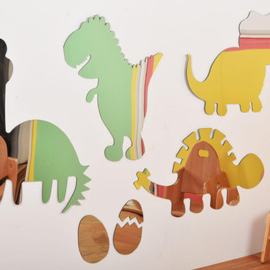 Dino Plastic Safety Mirrors - Educational Equipment Supplies