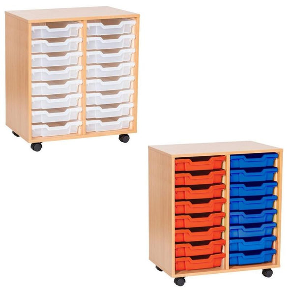 Double Column Tray Unit - 16 Trays - Educational Equipment Supplies