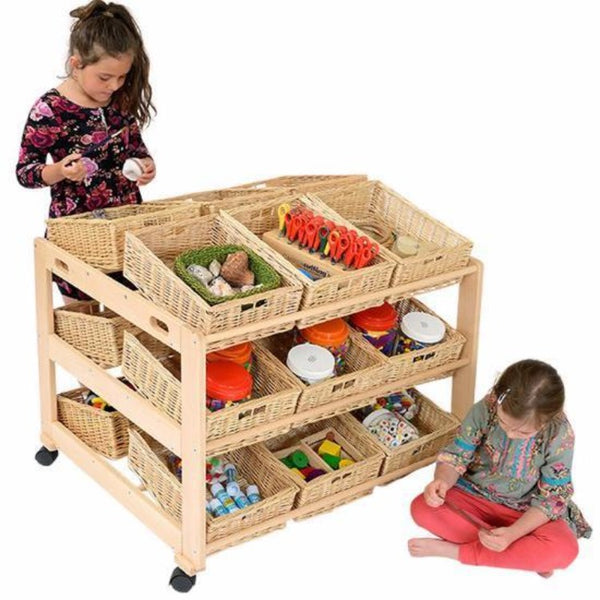 Double Sided Classroom Tidy x 18 Willow Trays