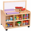 Double Sided Resource Store + Mirror + Doors + Clear Trays - Educational Equipment Supplies