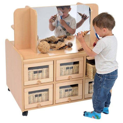 Double Sided Resource Store + Mirror Storage Add on + Baskets - Educational Equipment Supplies
