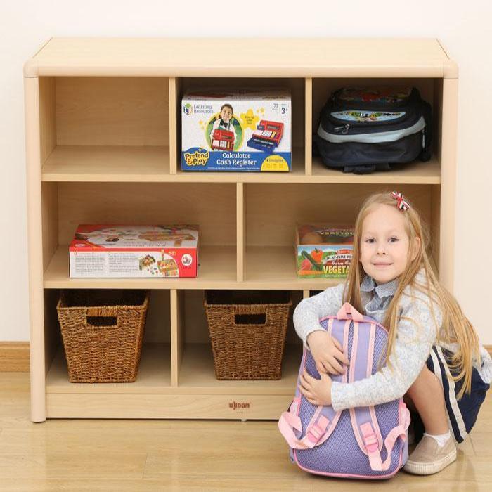 Wooden Elegant 8 Compartment Storage Cabinet | Educational Equipment ...