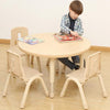 Elegant Height Adjustable Round Table (800mm) + 4 Chairs - Educational Equipment Supplies