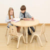 Elegant Height Adjustable Round Table (800mm) + 4 Chairs - Educational Equipment Supplies
