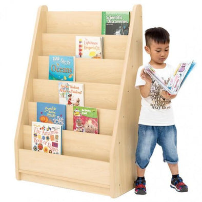 Elegant Tall Sloping Book Display & Storage Unit - Educational Equipment Supplies