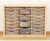 Elegant Tray Cabinet With 16 Small & 4 Large Trays - Educational Equipment Supplies
