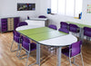 Elite Tables Premium Classroom Tables - Trapezoidal - Height Adjustable - Educational Equipment Supplies