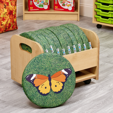 Acorn Bugs on Grass Seat Pads Emotion Cushions (Single Sided) Pack 1 | Sit Upons | www.ee-supplies.co.uk