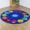 Emotions™ Interactive Circular Placement Carpet 2000 x 2000mm - Educational Equipment Supplies