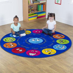 Emotions™ Interactive Circular Placement Carpet 2000 x 2000mm - Educational Equipment Supplies