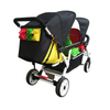 Familidoo Value Lightweight Multi Seat Stroller - 3 Seater Pushchair With Rain Cover - Educational Equipment Supplies