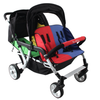 Familidoo Value Lightweight Multi Seat Stroller - 4 Seater Pushchair With Rain Cover - Educational Equipment Supplies