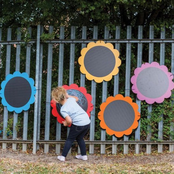 Flower Shaped Outdoor Chalkboards Pack x 5