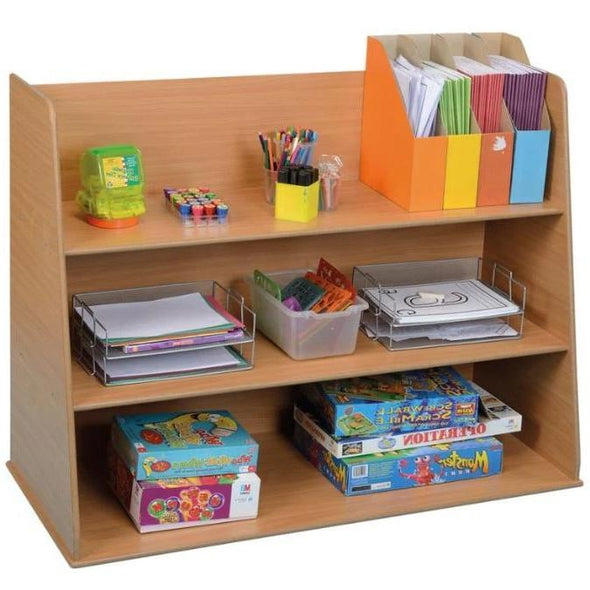 Free Standing Shelf / Bookcase 520mm Deep - Beech - Educational Equipment Supplies