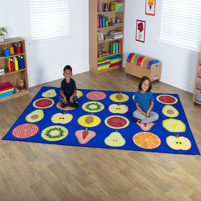 Fruit Rectangular Placement Carpet W3000 x D2000mm - Educational Equipment Supplies