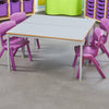 Value Fully Welded Rectangular Classroom Tables - Bullnose Edge Fully Welded Classroom Tables | Bullnose  Spiral Stacking | www.ee-supplies.co.uk