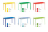 Value Fully Welded Rectangular Classroom Tables - Colour Collection - Bull Nose Edge - 1100 x 550mm - Educational Equipment Supplies
