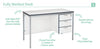 Fully Welded Teachers Desk - PU Edge - 3 Drawer Pedestal - Educational Equipment Supplies