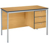Fully Welded Teachers Desk - PU Edge - 3 Drawer Pedestal - Educational Equipment Supplies