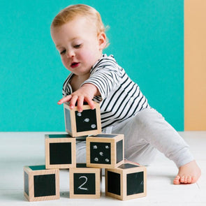 Fun With Chalk Wooden Cubes - Educational Equipment Supplies