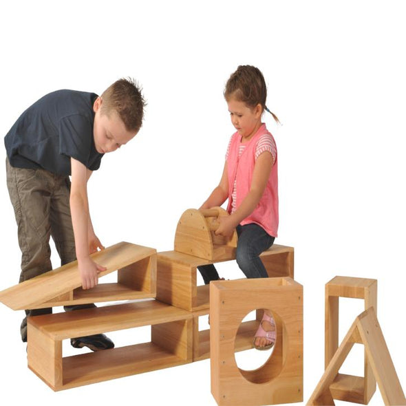 Giant Wooden Hollow Blocks - 26 Piece Set - Educational Equipment Supplies