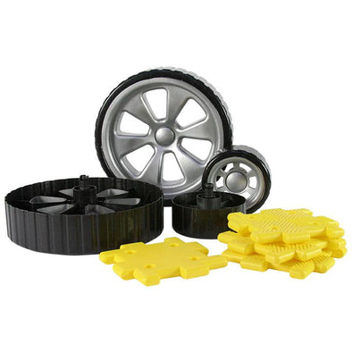 Giant Polydron Add on Wheels - 8 Pieces - Educational Equipment Supplies